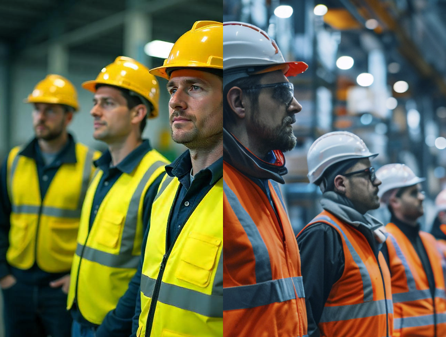 Dois times de colaboradores representando primarização e terceirização.